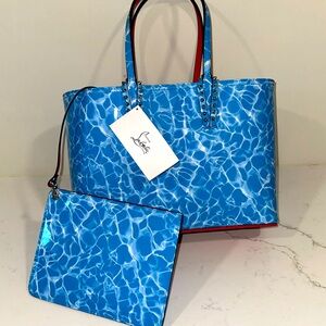 Christian Louboutin patent leather bag and pouch nwt